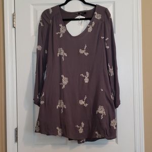 Grey Boho Style Dress